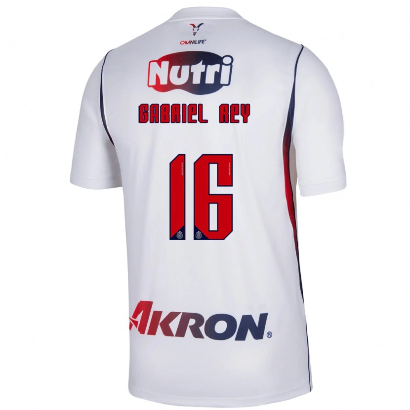 Danxen Criança Camisola Luis Gabriel Rey #16 Branco Azul Marinho Vermelho Alternativa 2026/27 Camisa