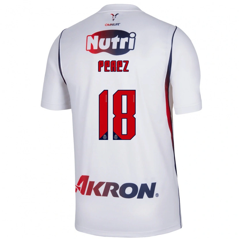 Danxen Criança Camisola Jonathan Pérez #18 Branco Azul Marinho Vermelho Alternativa 2026/27 Camisa