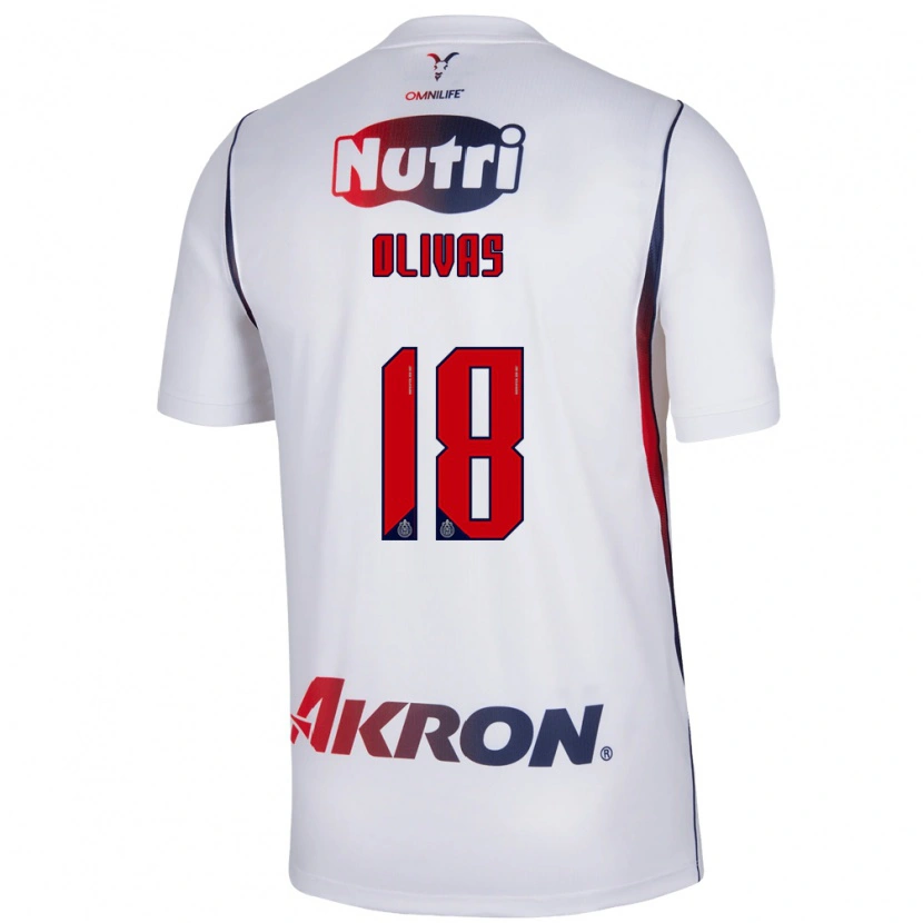 Danxen Criança Camisola Luis Olivas #18 Branco Azul Marinho Vermelho Alternativa 2026/27 Camisa
