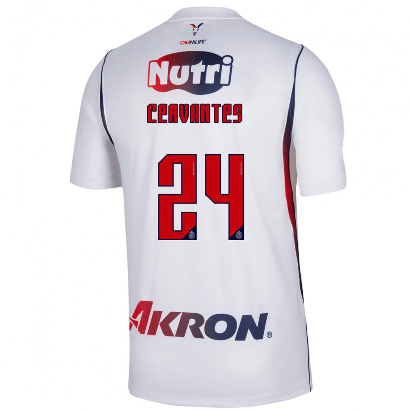 Danxen Criança Camisola Alicia Cervantes #24 Branco Azul Marinho Vermelho Alternativa 2026/27 Camisa