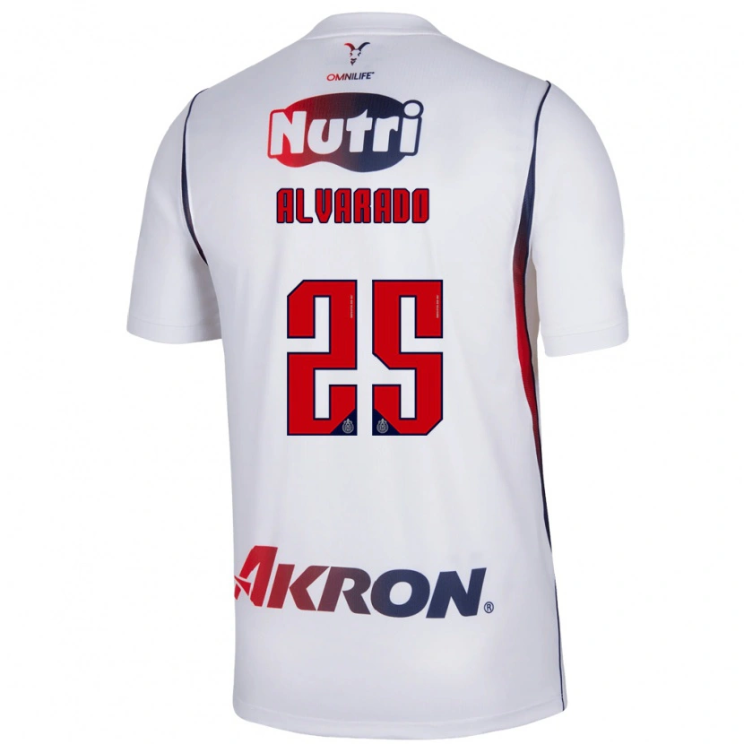 Danxen Criança Camisola Roberto Alvarado #25 Branco Azul Marinho Vermelho Alternativa 2026/27 Camisa