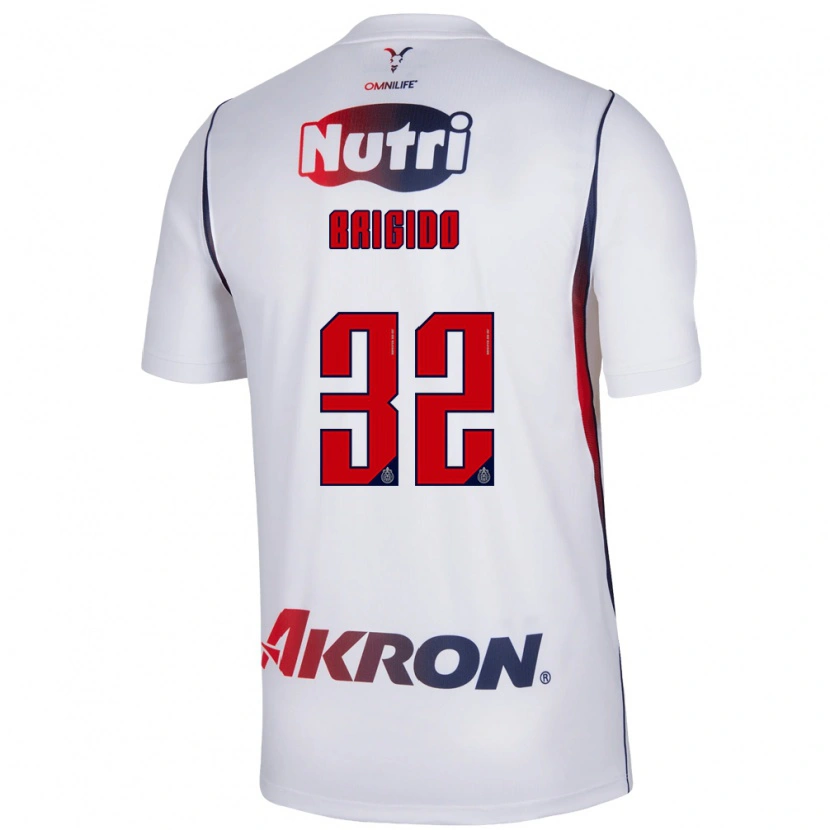 Danxen Criança Camisola Jesús Brígido #32 Branco Azul Marinho Vermelho Alternativa 2026/27 Camisa