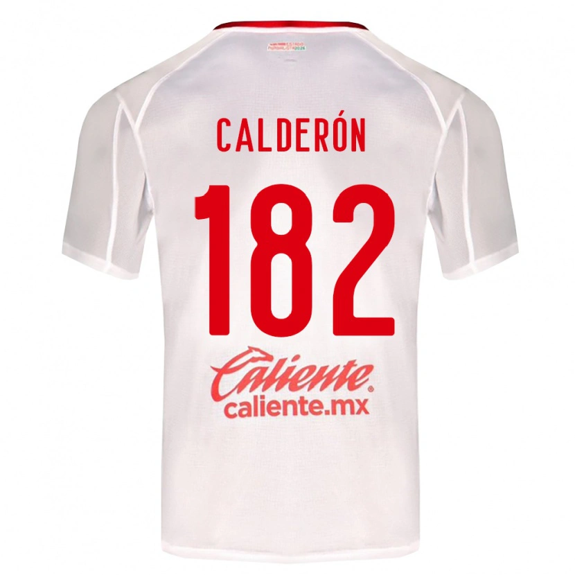 Danxen Criança Camisola Leonel Calderón #182 Branco Verde Vermelho Alternativa 2026/27 Camisa