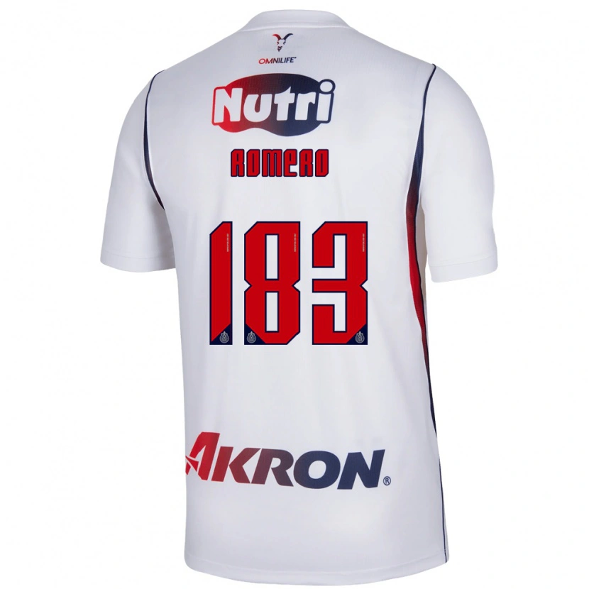 Danxen Criança Camisola Javen Romero #183 Branco Azul Marinho Vermelho Alternativa 2026/27 Camisa