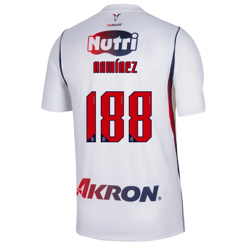 Danxen Criança Camisola Leonardo Ramírez #188 Branco Azul Marinho Vermelho Alternativa 2026/27 Camisa