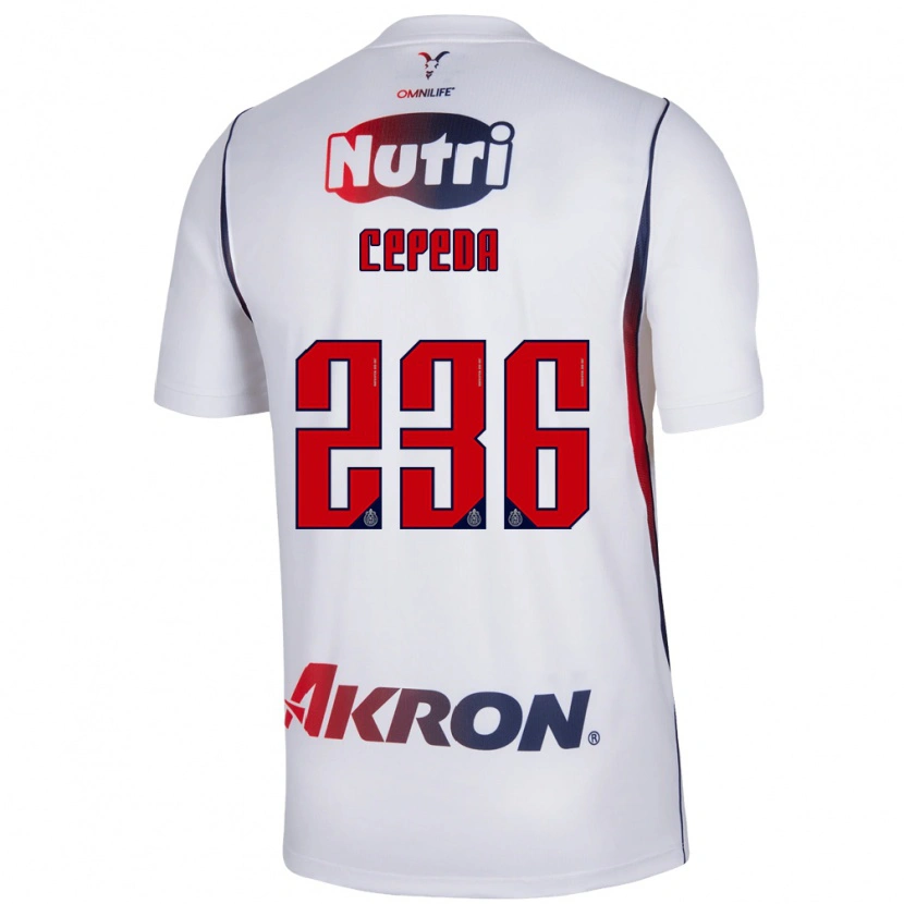 Danxen Criança Camisola Leonardo Cepeda #236 Branco Azul Marinho Vermelho Alternativa 2026/27 Camisa