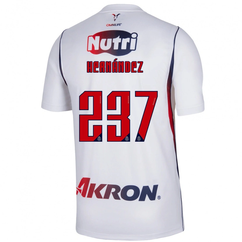 Danxen Criança Camisola Santiago Hernández #237 Branco Azul Marinho Vermelho Alternativa 2026/27 Camisa