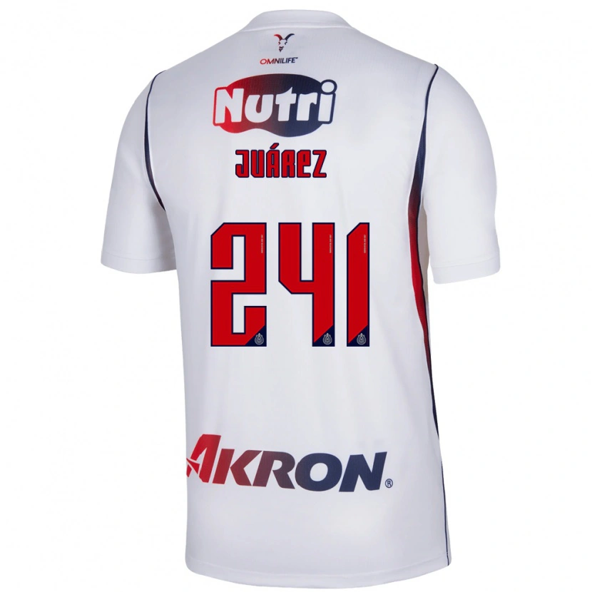 Danxen Criança Camisola Hugo Juárez #241 Branco Azul Marinho Vermelho Alternativa 2026/27 Camisa