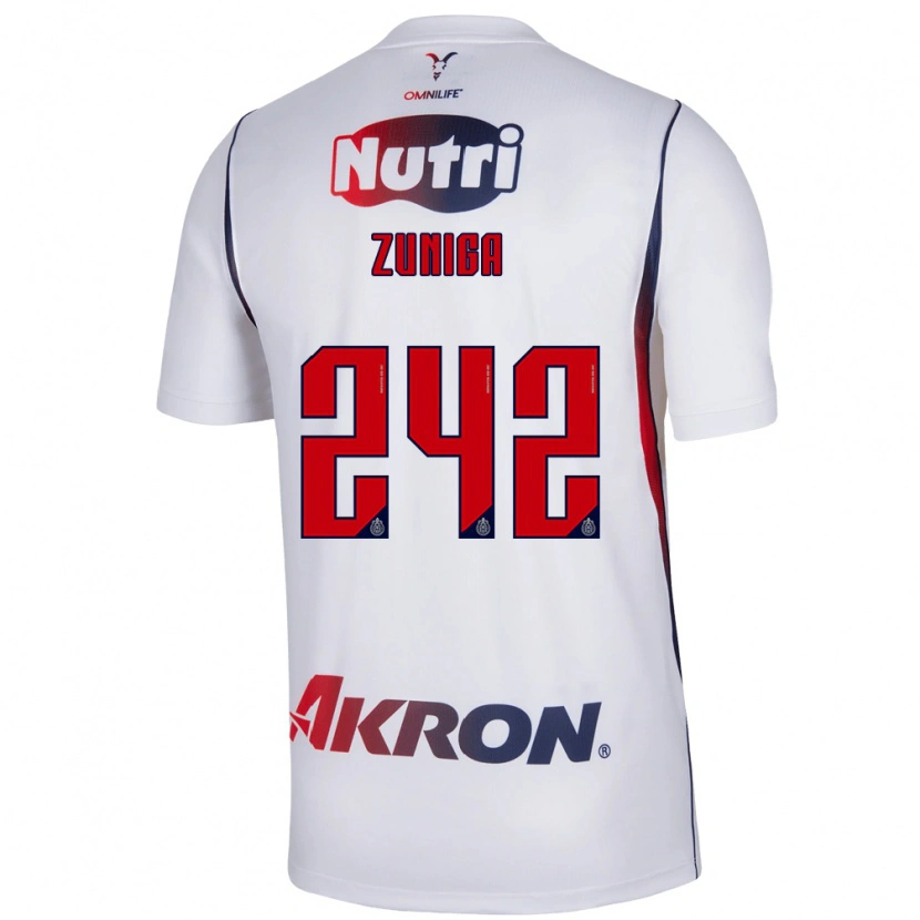 Danxen Criança Camisola Landon Zuniga #242 Branco Azul Marinho Vermelho Alternativa 2026/27 Camisa