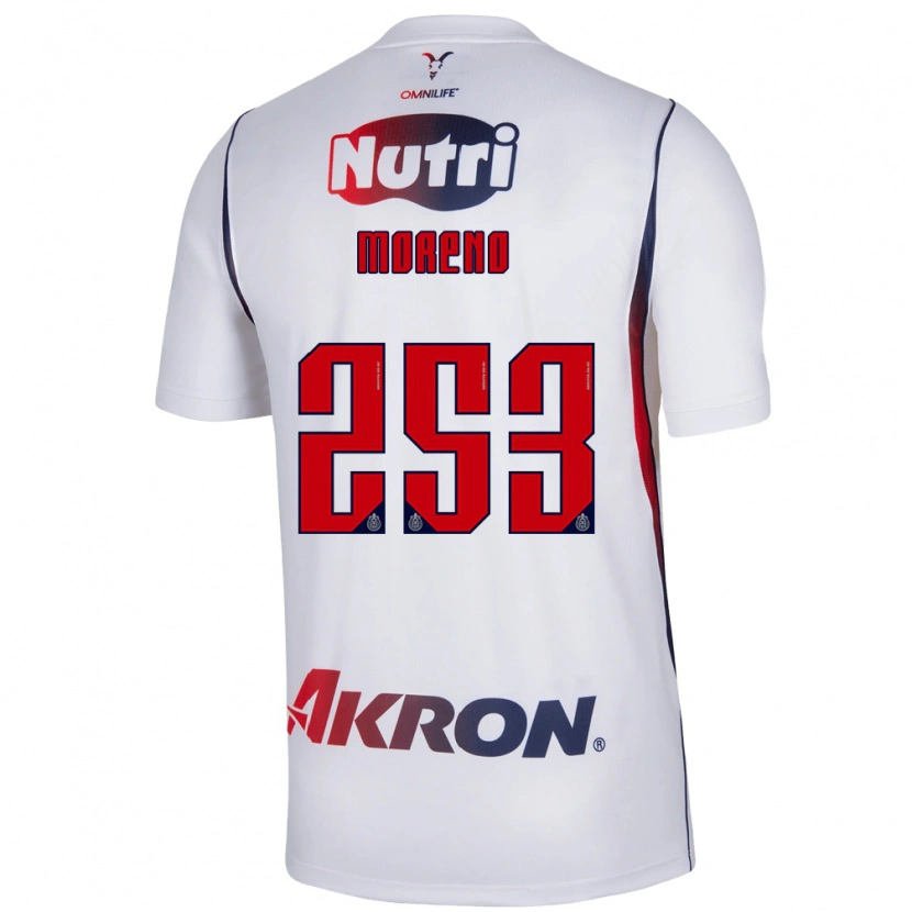 Danxen Criança Camisola Leonel Moreno #253 Branco Azul Marinho Vermelho Alternativa 2026/27 Camisa