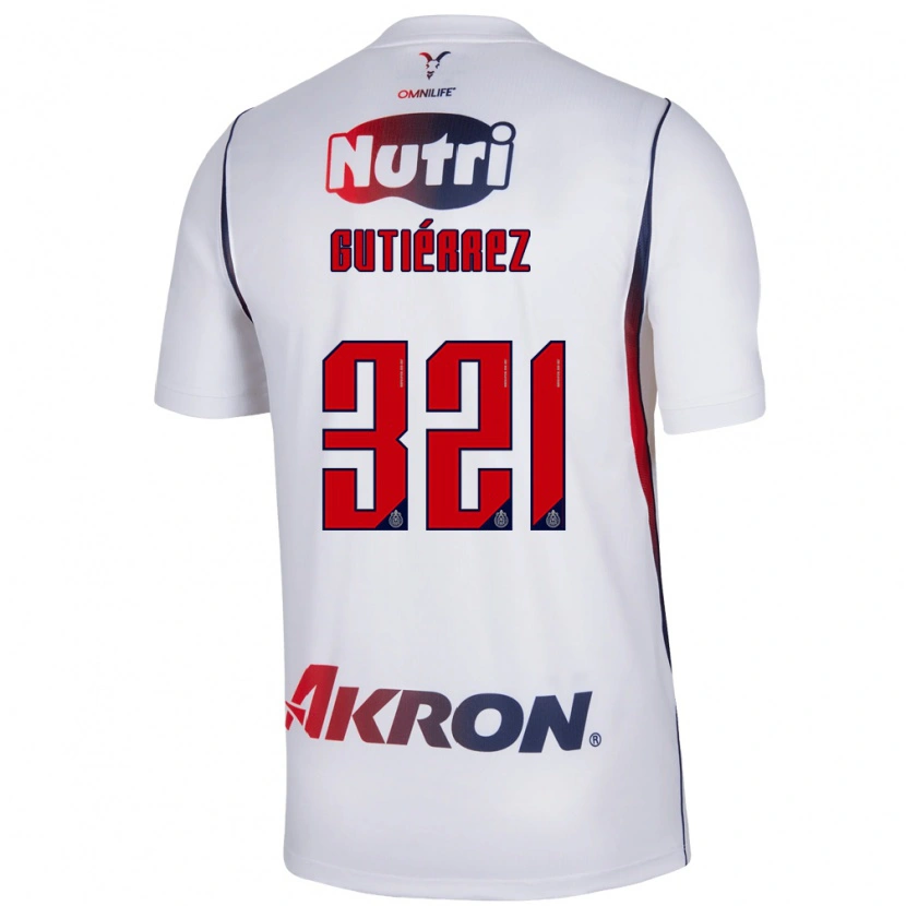 Danxen Criança Camisola Axel Gutiérrez #321 Branco Azul Marinho Vermelho Alternativa 2026/27 Camisa