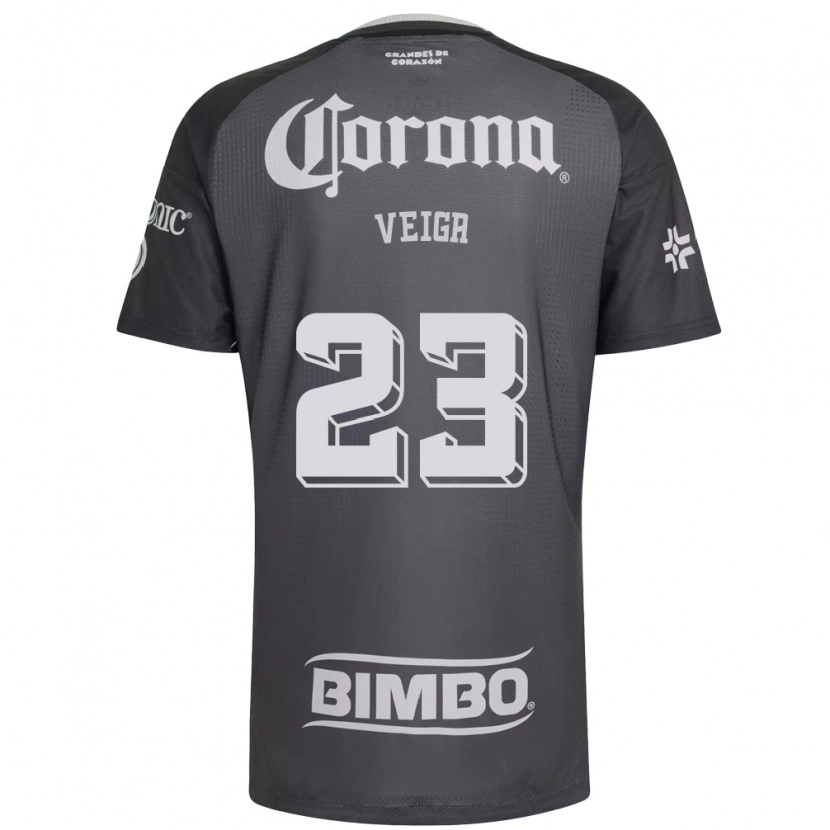 Danxen Criança Camisola Raphael Veiga #23 Cinza Branco Preto Alternativa 2026/27 Camisa