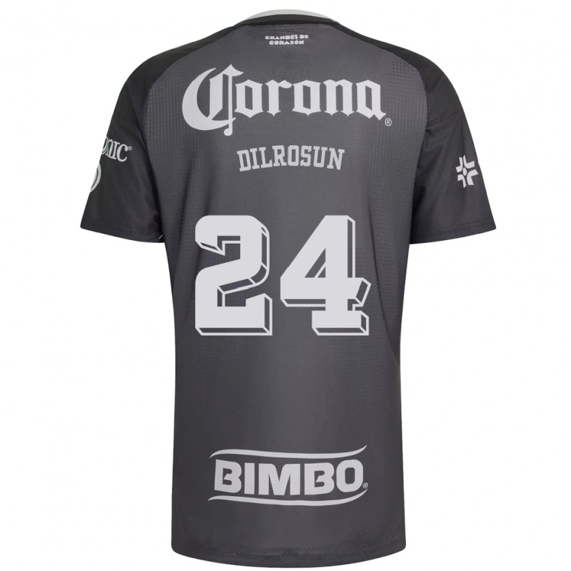 Danxen Criança Camisola Javairo Dilrosun #24 Cinza Branco Preto Alternativa 2026/27 Camisa