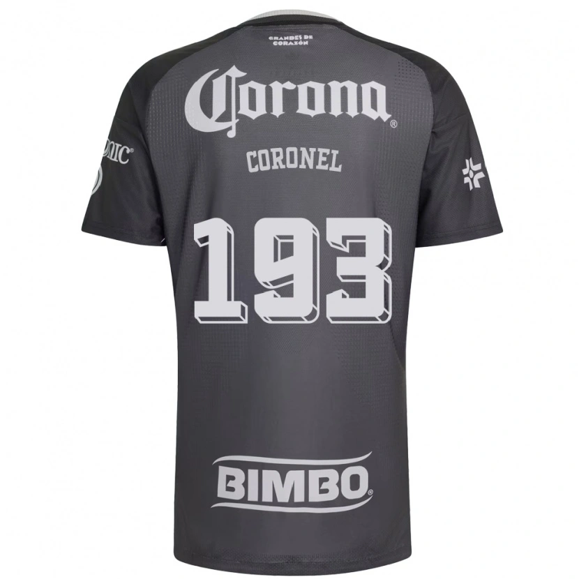 Danxen Criança Camisola Ángel Coronel #193 Cinza Branco Preto Alternativa 2026/27 Camisa
