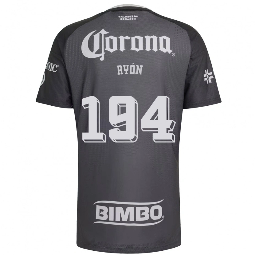 Danxen Criança Camisola César Ayón #194 Cinza Branco Preto Alternativa 2026/27 Camisa