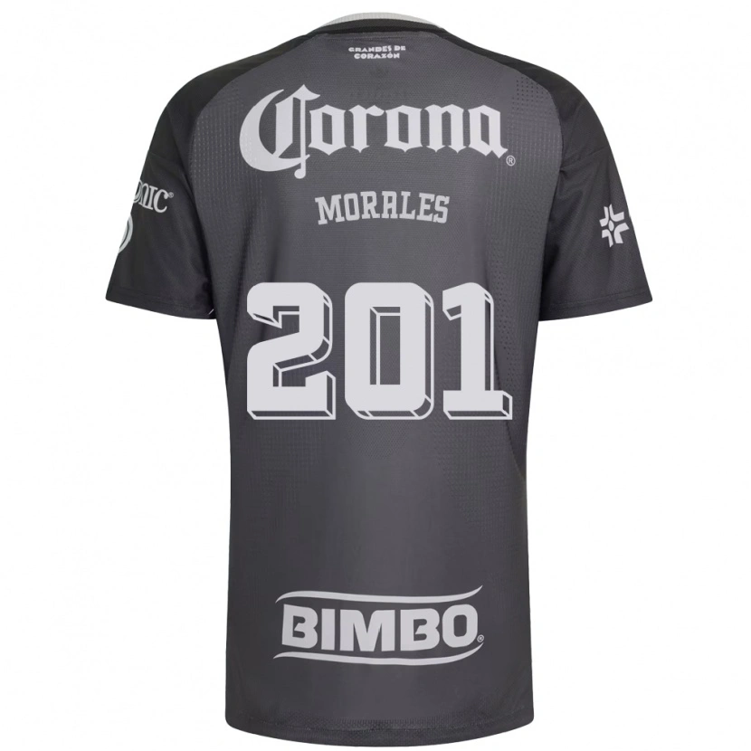 Danxen Criança Camisola Ángel Morales #201 Cinza Branco Preto Alternativa 2026/27 Camisa