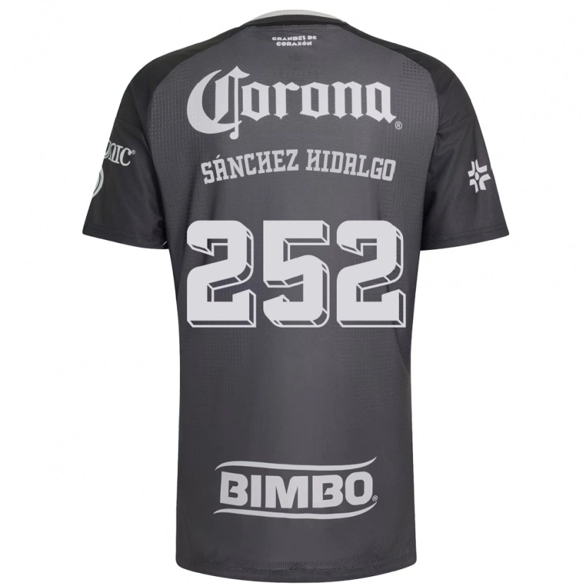 Danxen Criança Camisola Horacio Sánchez Hidalgo #252 Cinza Branco Preto Alternativa 2026/27 Camisa