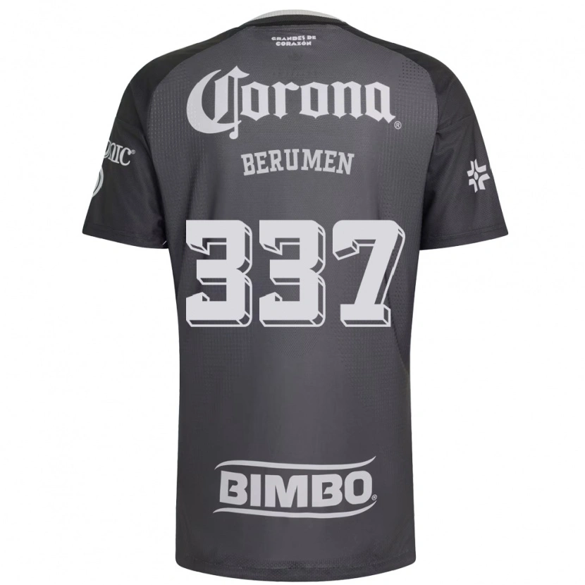 Danxen Criança Camisola Gabriel Berumen #337 Cinza Branco Preto Alternativa 2026/27 Camisa