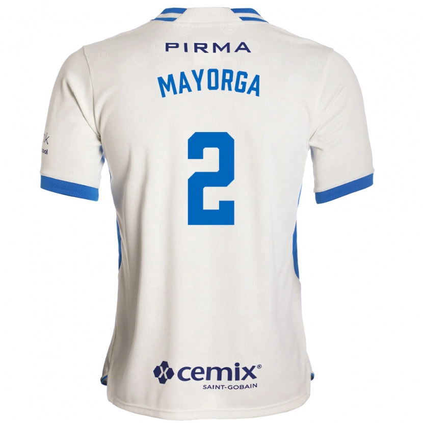 Danxen Criança Camisola Alejandro Mayorga #2 Branco Azul Vermelho Alternativa 2026/27 Camisa