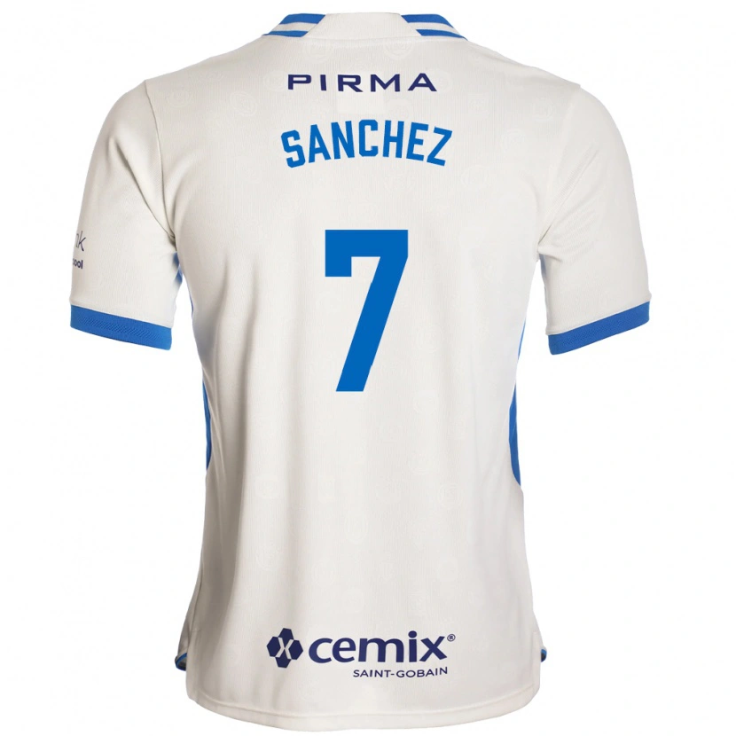 Danxen Criança Camisola Andrea Sanchez #7 Branco Azul Vermelho Alternativa 2026/27 Camisa