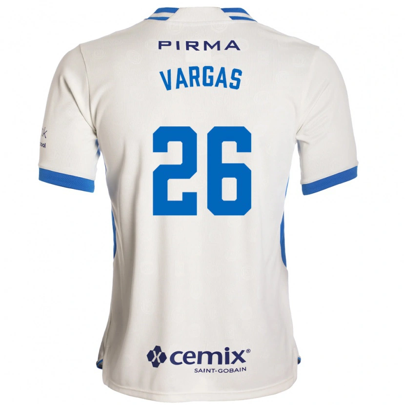 Danxen Criança Camisola Carlos Vargas #26 Branco Azul Vermelho Alternativa 2026/27 Camisa