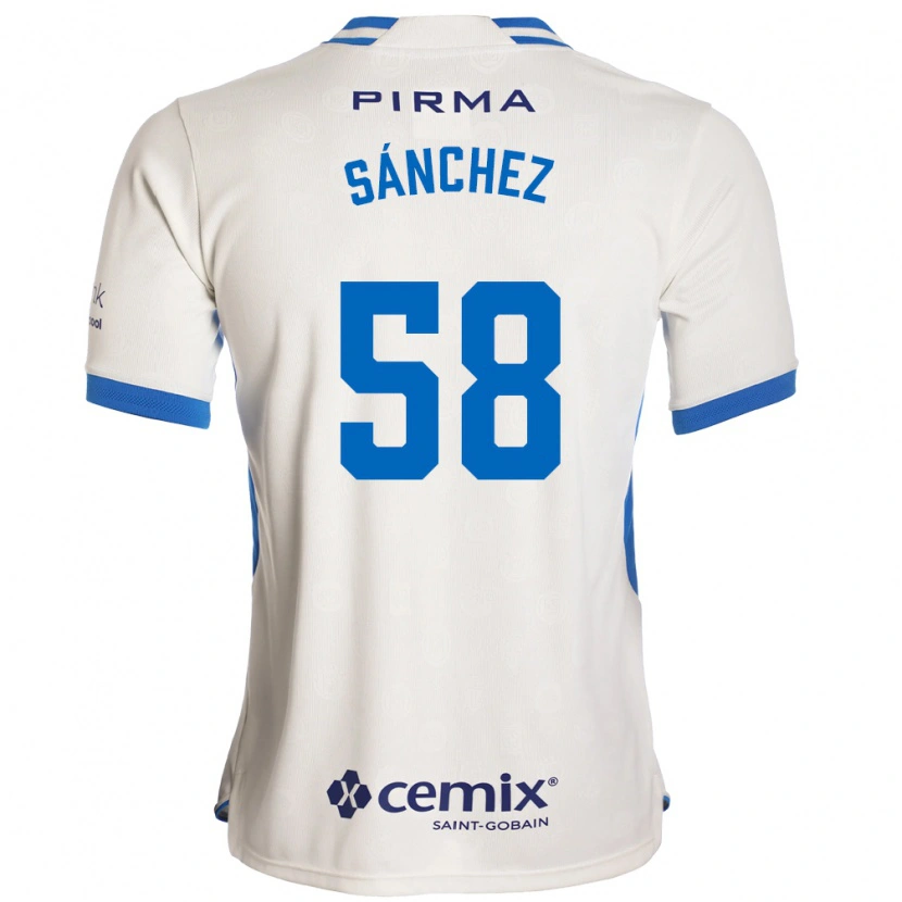 Danxen Criança Camisola Emmanuel Sánchez #58 Branco Azul Vermelho Alternativa 2026/27 Camisa