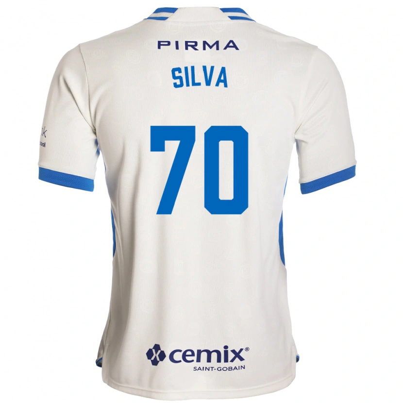 Danxen Criança Camisola Iván Silva #70 Branco Azul Vermelho Alternativa 2026/27 Camisa