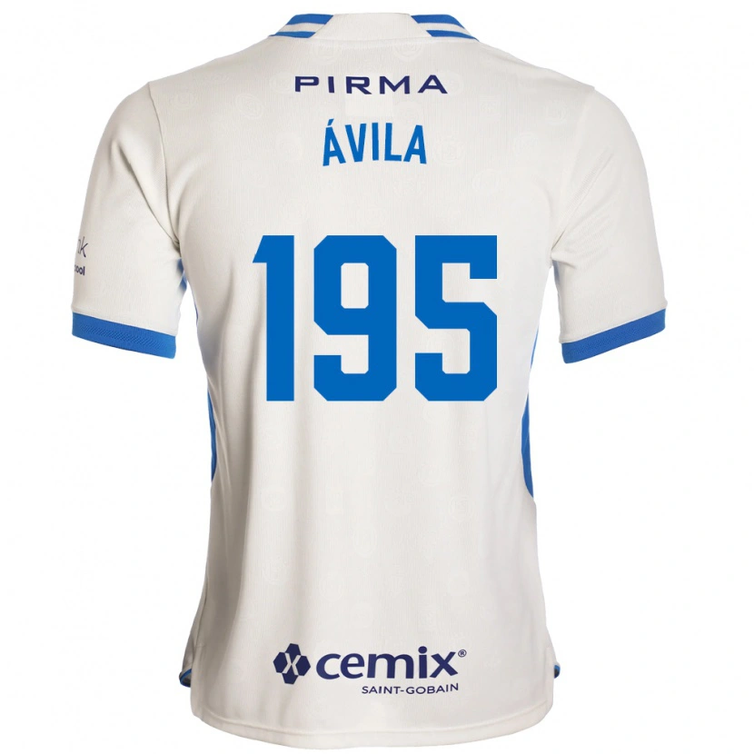 Danxen Criança Camisola Glenn Ávila #195 Branco Azul Vermelho Alternativa 2026/27 Camisa