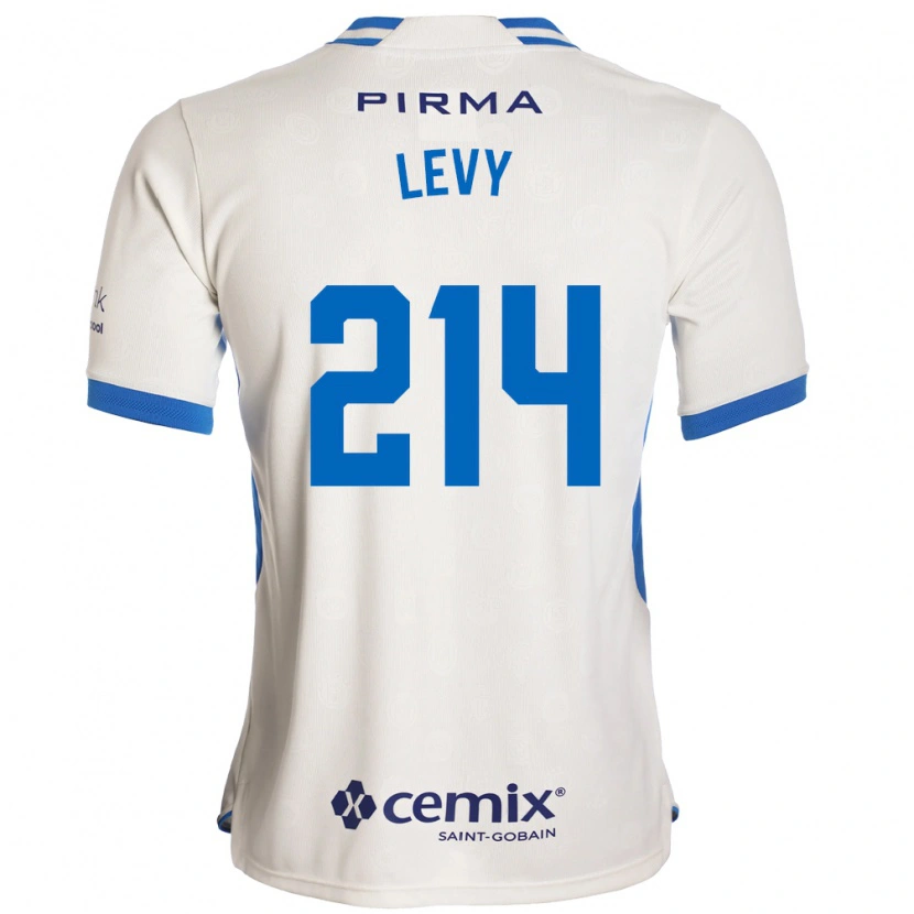 Danxen Criança Camisola Mateo Levy #214 Branco Azul Vermelho Alternativa 2026/27 Camisa