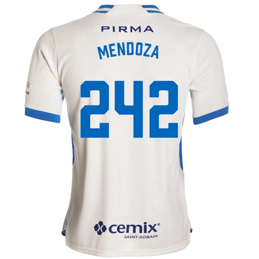 Danxen Criança Camisola Giovani Mendoza #242 Branco Azul Vermelho Alternativa 2026/27 Camisa