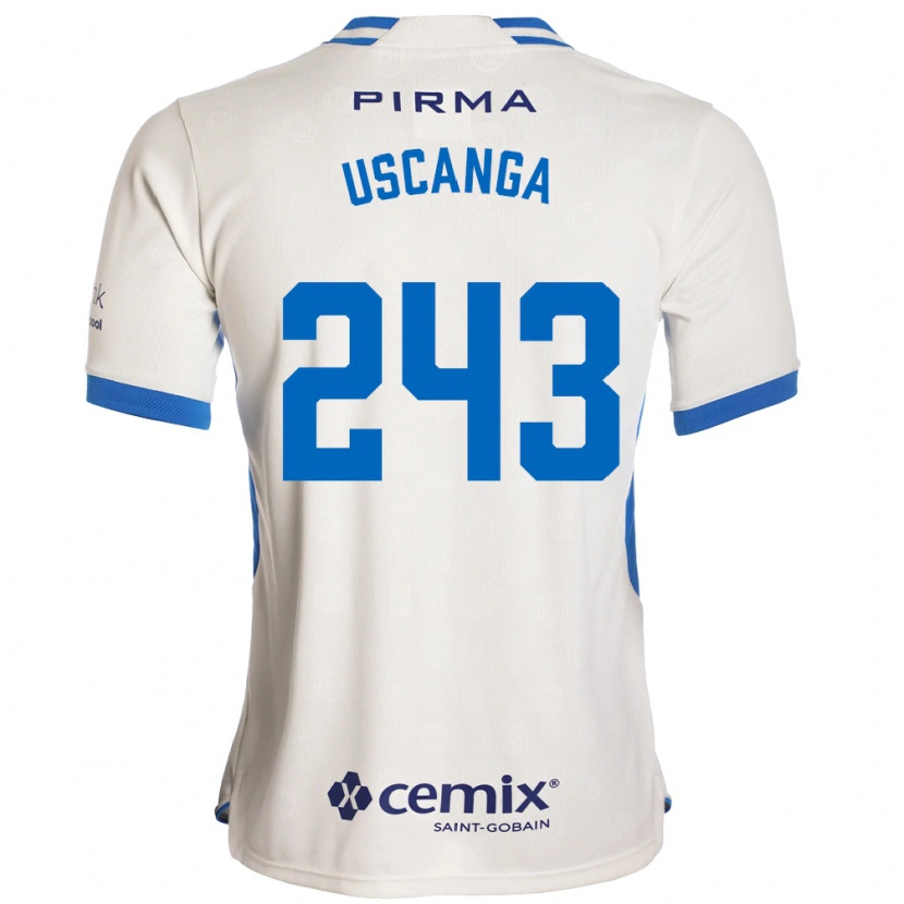 Danxen Criança Camisola Rubén Uscanga #243 Branco Azul Vermelho Alternativa 2026/27 Camisa