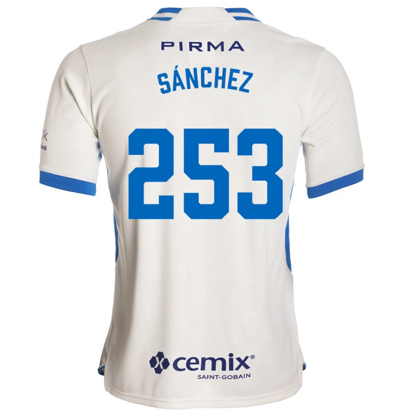 Danxen Criança Camisola Pablo Sánchez #253 Branco Azul Vermelho Alternativa 2026/27 Camisa