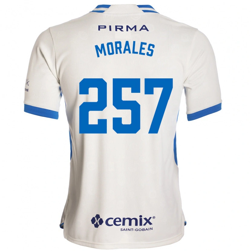 Danxen Criança Camisola Diego Morales #257 Branco Azul Vermelho Alternativa 2026/27 Camisa
