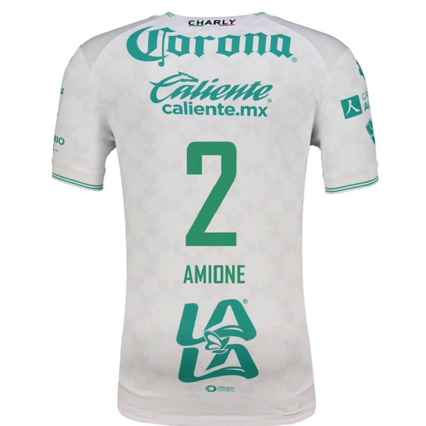 Danxen Criança Camisola Bruno Amione #2 Verde Claro Branco Alternativa 2026/27 Camisa
