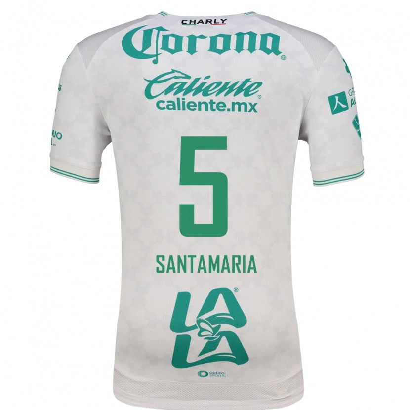 Danxen Criança Camisola Anderson Santamaría #5 Verde Claro Branco Alternativa 2026/27 Camisa