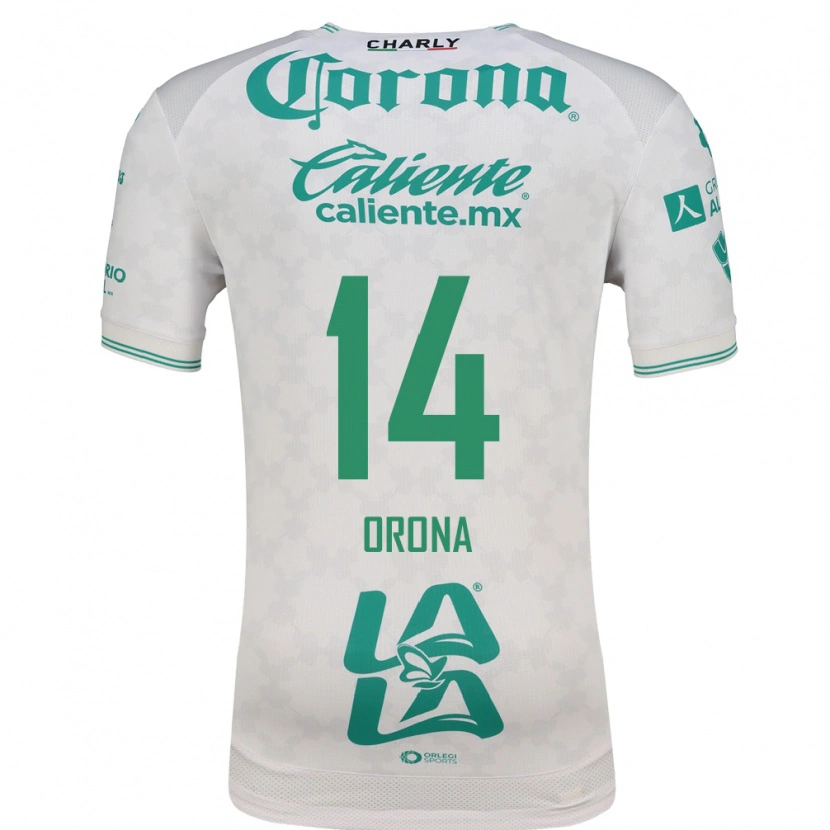 Danxen Criança Camisola Efraín Orona #14 Verde Claro Branco Alternativa 2026/27 Camisa
