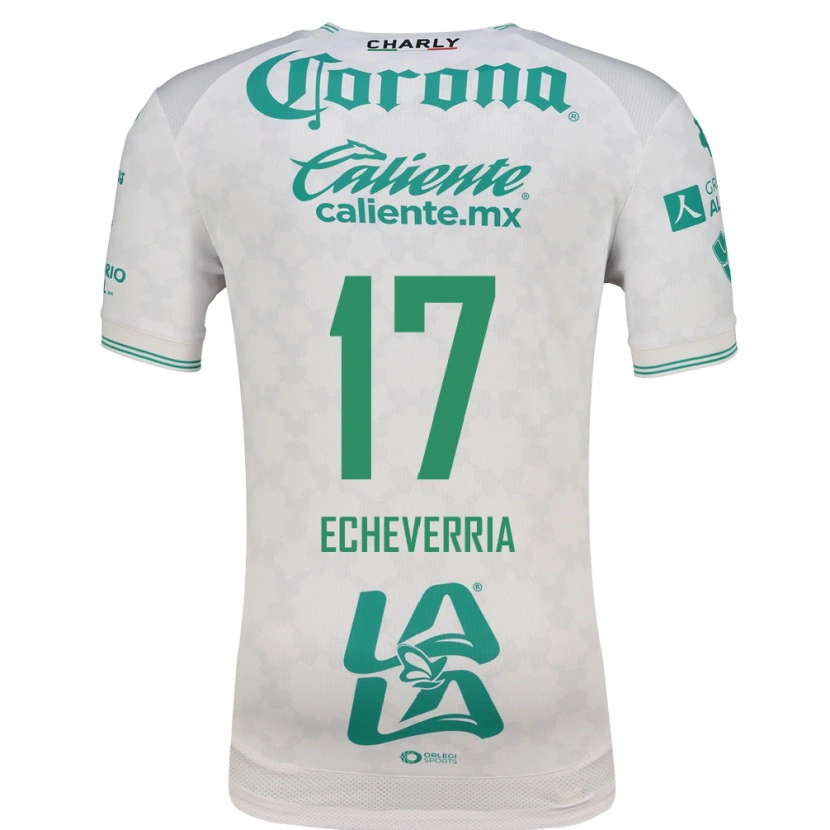 Danxen Criança Camisola Emmanuel Echeverría #17 Verde Claro Branco Alternativa 2026/27 Camisa
