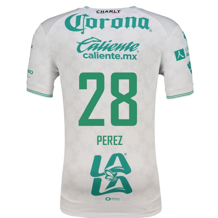 Danxen Criança Camisola Geovanni Pérez #28 Verde Claro Branco Alternativa 2026/27 Camisa