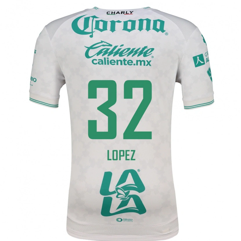 Danxen Criança Camisola Raúl López #32 Verde Claro Branco Alternativa 2026/27 Camisa