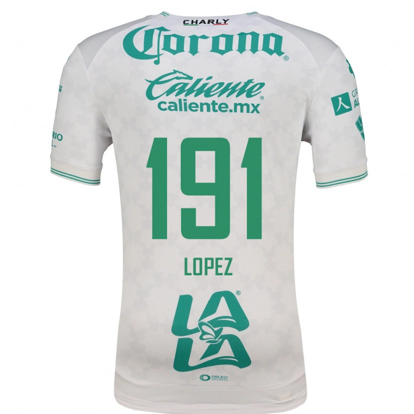 Danxen Criança Camisola Carlos López #191 Verde Claro Branco Alternativa 2026/27 Camisa