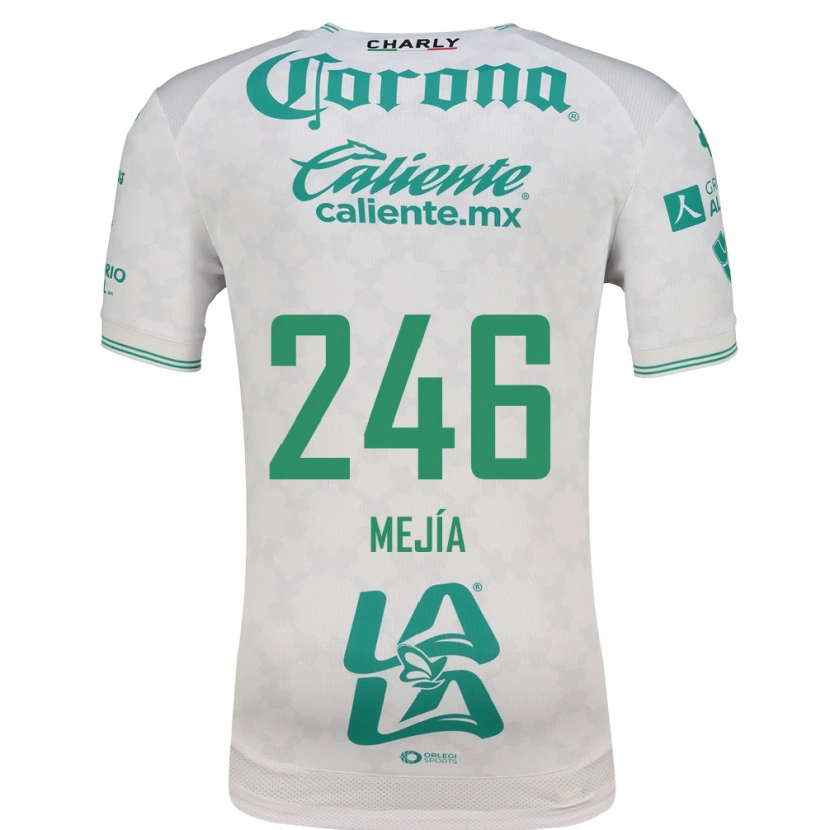 Danxen Criança Camisola Diego Mejía #246 Verde Claro Branco Alternativa 2026/27 Camisa
