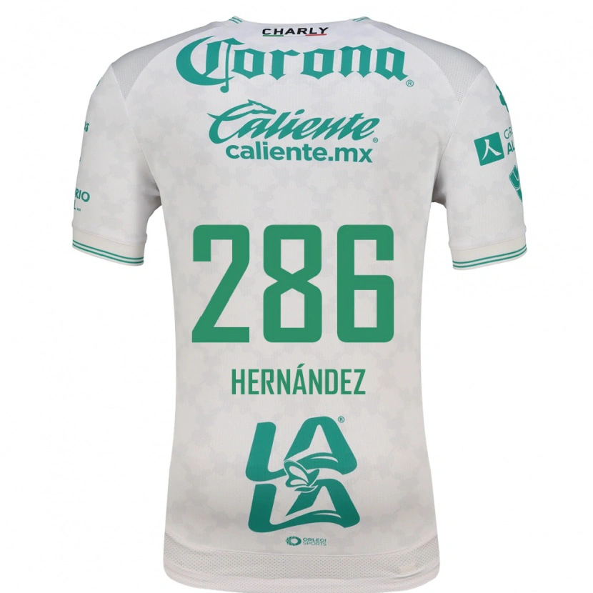 Danxen Criança Camisola Diego Hernández #286 Verde Claro Branco Alternativa 2026/27 Camisa