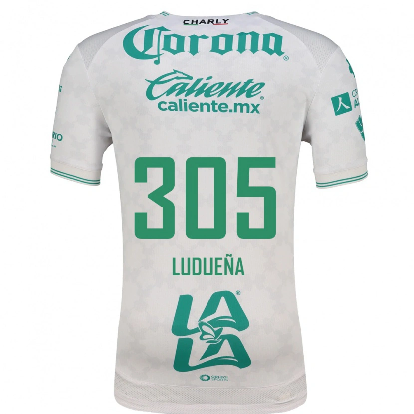 Danxen Criança Camisola Daniel Ludueña #305 Verde Claro Branco Alternativa 2026/27 Camisa
