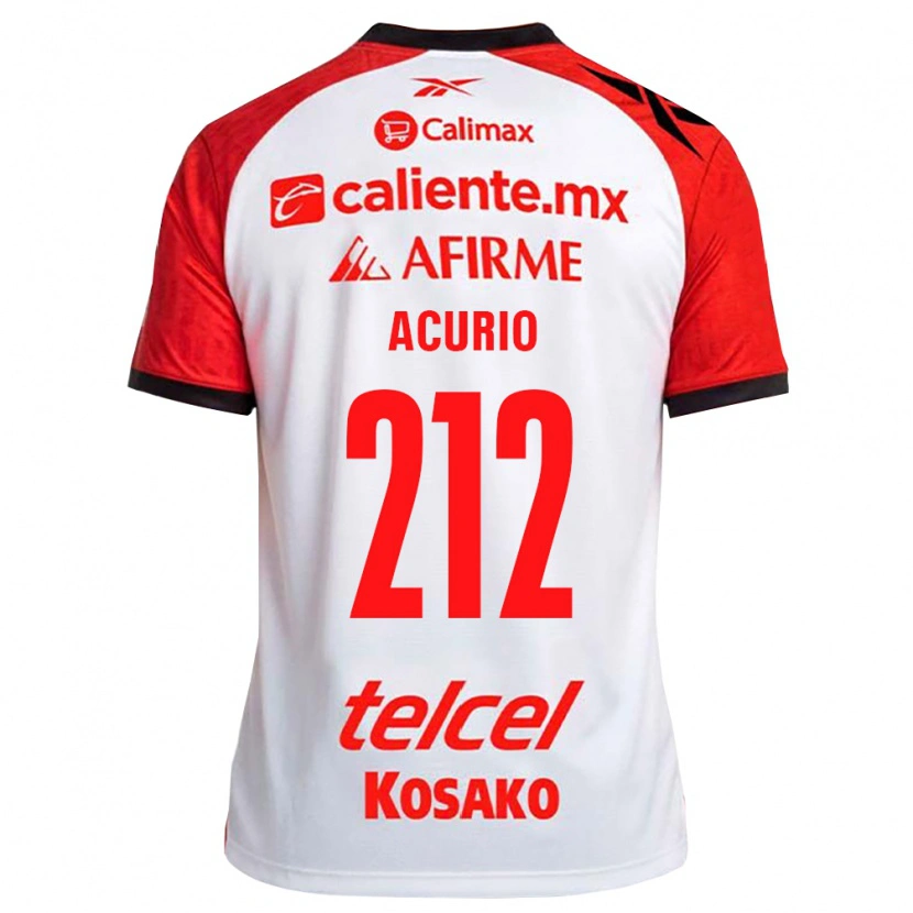 Danxen Criança Camisola Jhon Acurio #212 Vermelho Branco Preto Alternativa 2026/27 Camisa