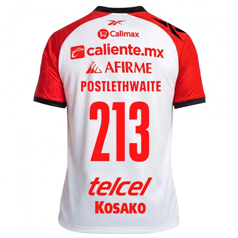 Danxen Criança Camisola Emiliano Postlethwaite #213 Vermelho Branco Preto Alternativa 2026/27 Camisa
