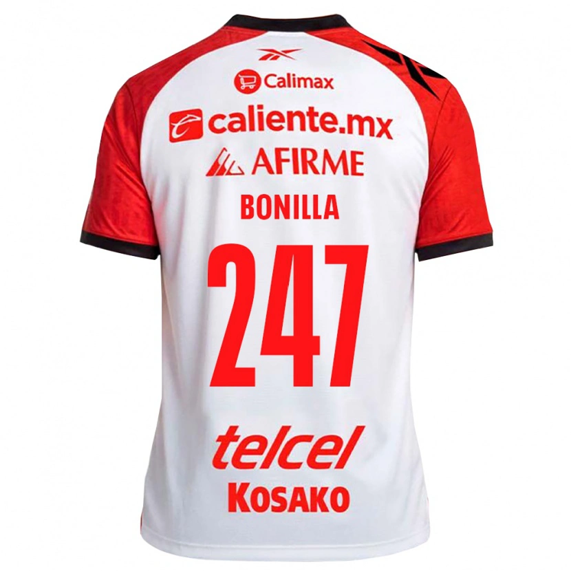Danxen Criança Camisola Martín Bonilla #247 Vermelho Branco Preto Alternativa 2026/27 Camisa