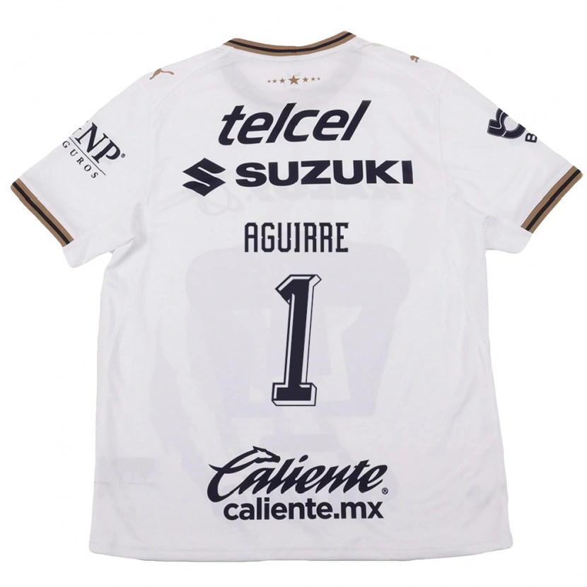 Danxen Criança Camisola Miriam Aguirre #1 Branco Preto Marrom Alternativa 2026/27 Camisa