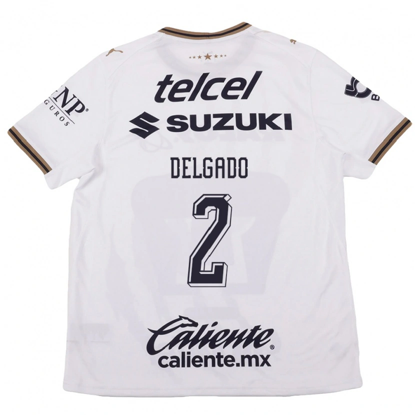 Danxen Criança Camisola Dirce Delgado #2 Branco Preto Marrom Alternativa 2026/27 Camisa