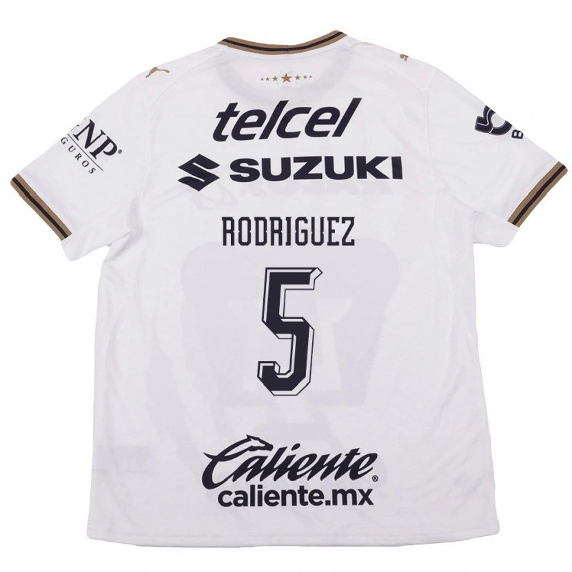 Danxen Criança Camisola Jeronimo Rodriguez #5 Branco Preto Marrom Alternativa 2026/27 Camisa