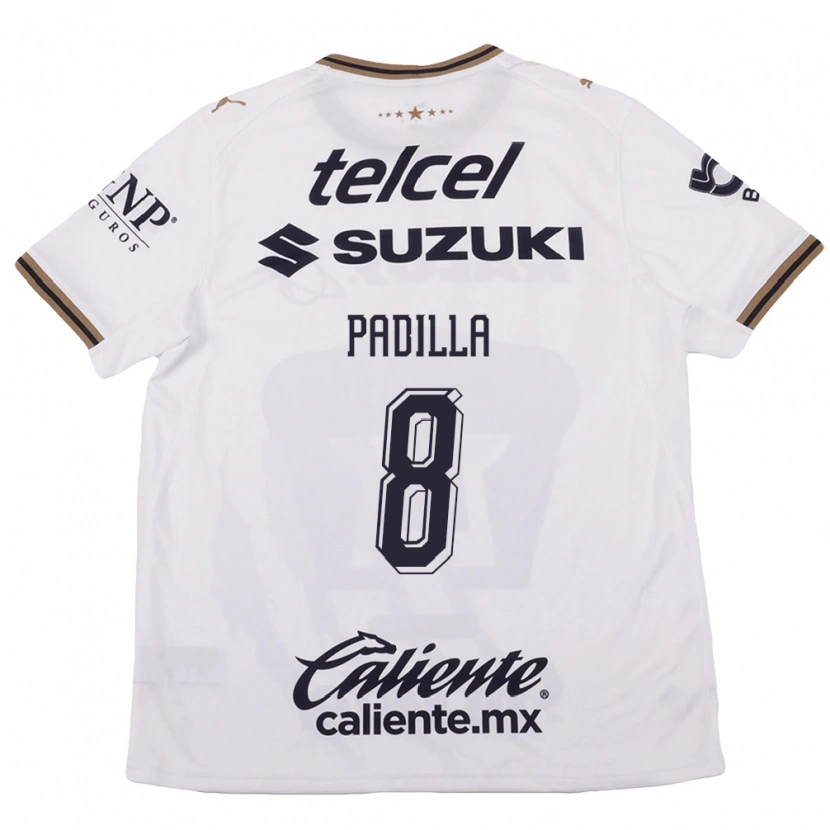 Danxen Criança Camisola Dania Padilla #8 Branco Preto Marrom Alternativa 2026/27 Camisa